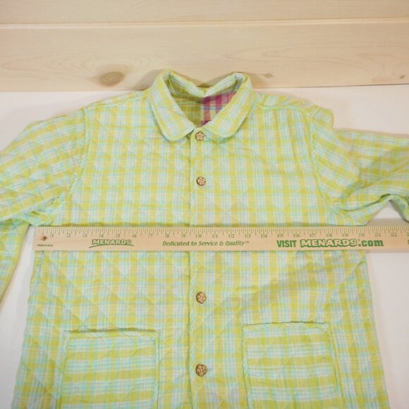 David Brooks size M Patchwork Quilted Jacket Colorful Reversible Button-up - Picture 6 of 13
